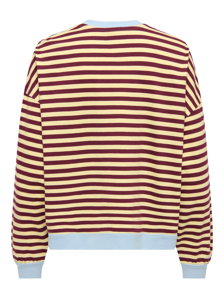 Onlfreja L/s Loose Top Cs Jrs - Geel Dessin