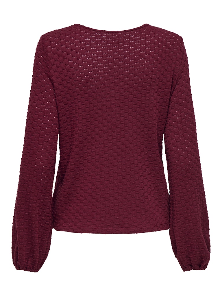 Onlbelle Life L/s Top Jrs - Wijnrood