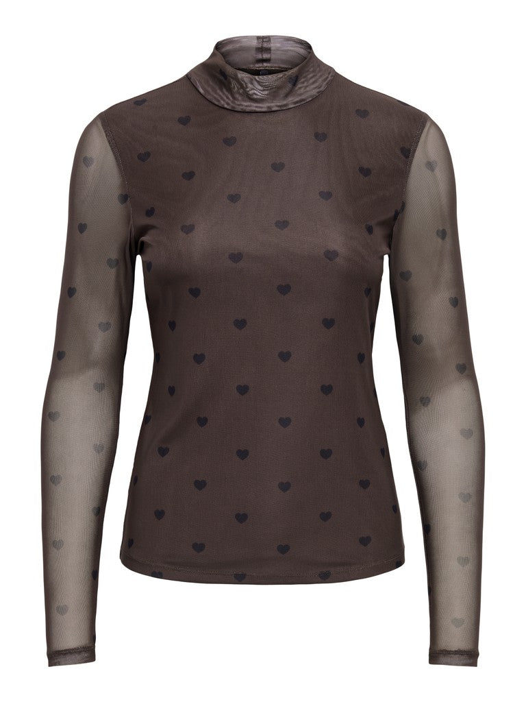 Onlerica Mesh L/s Top Jrs Noos - Bruin