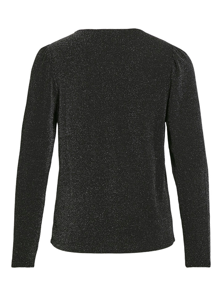 Vieleina O-neck Ls Top - Zwart