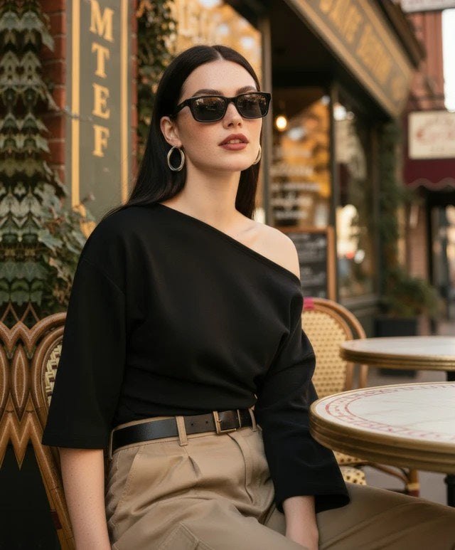 Hdoctavia Ls Off-shouder Top - Zwart