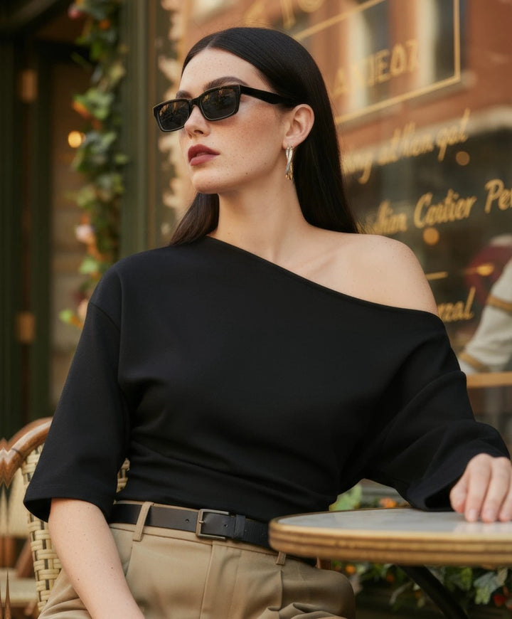 Hdoctavia Ls Off-shouder Top - Zwart