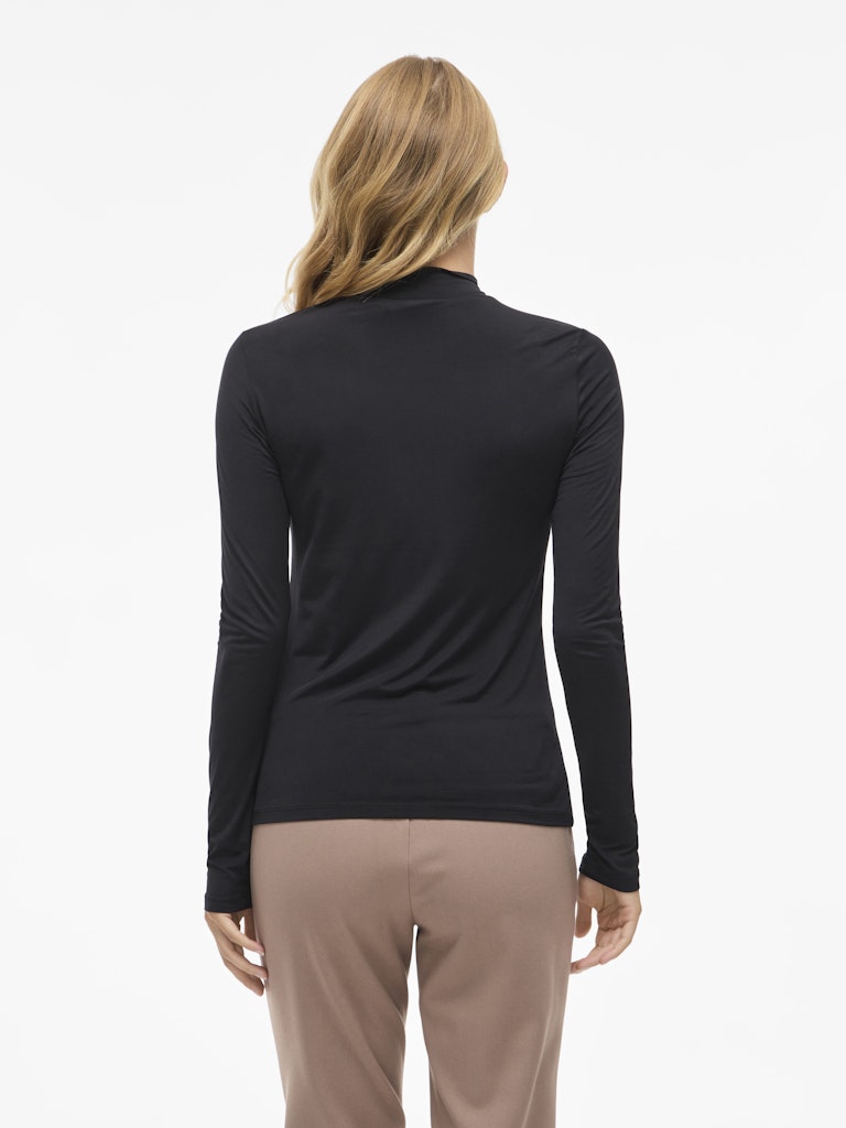 Vileoa L/s High Neck Top - Noos - Zwart
