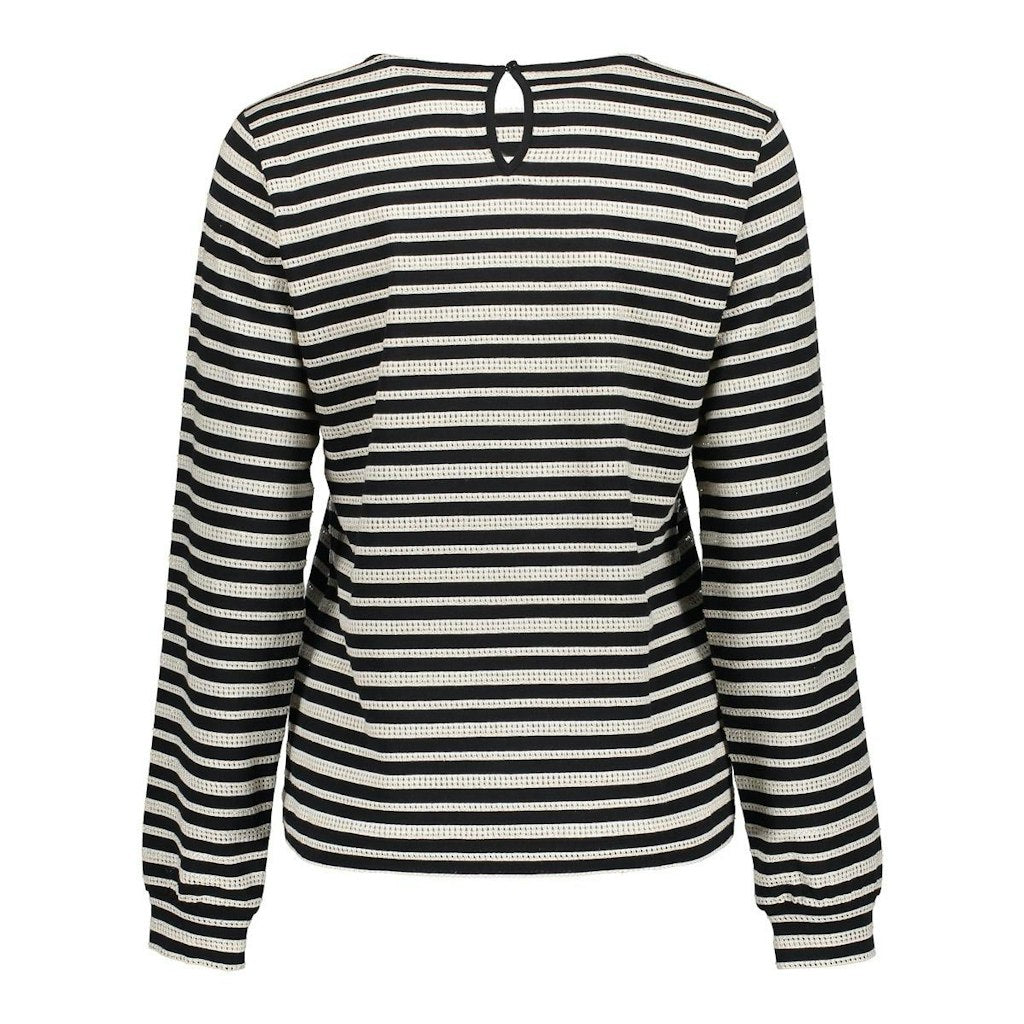 Top Striped Ajour - Zwart Dessin
