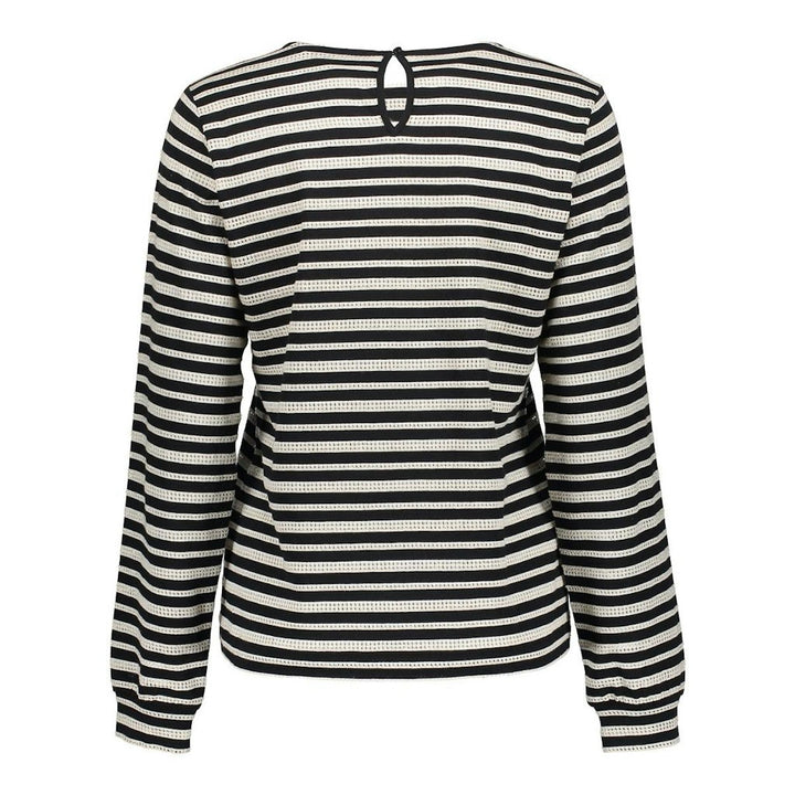 Top Striped Ajour - Zwart Dessin
