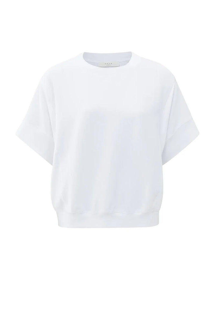 Ribbed Jersey Top - Wit
