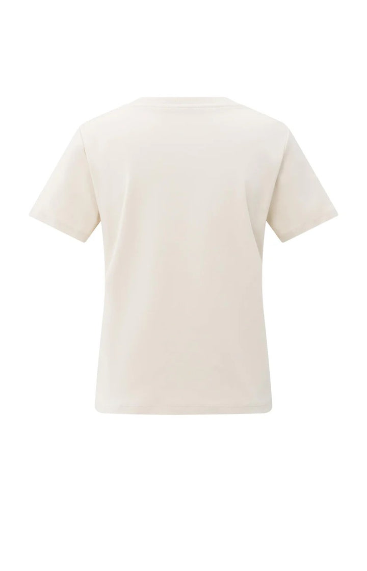 T-shirt With Stitch Details - Off-white