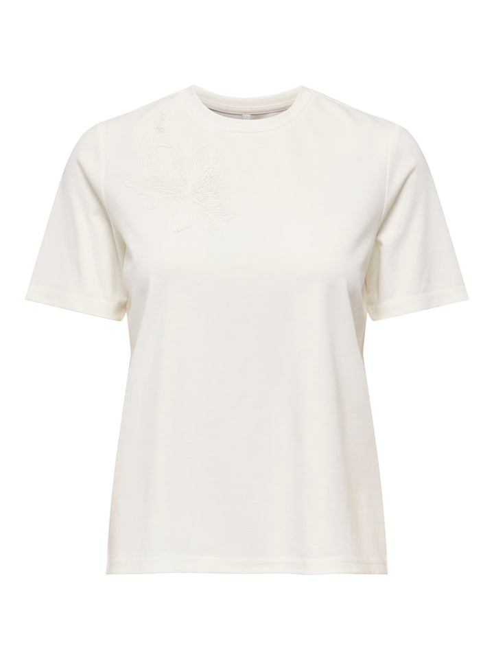 Onlsophia S/s Embroidery T-shirt Box Jrs - Off-white