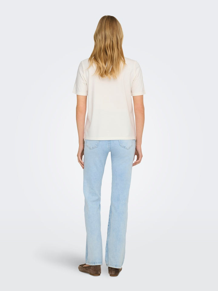 Onlsophia S/s Embroidery T-shirt Box Jrs - Off-white