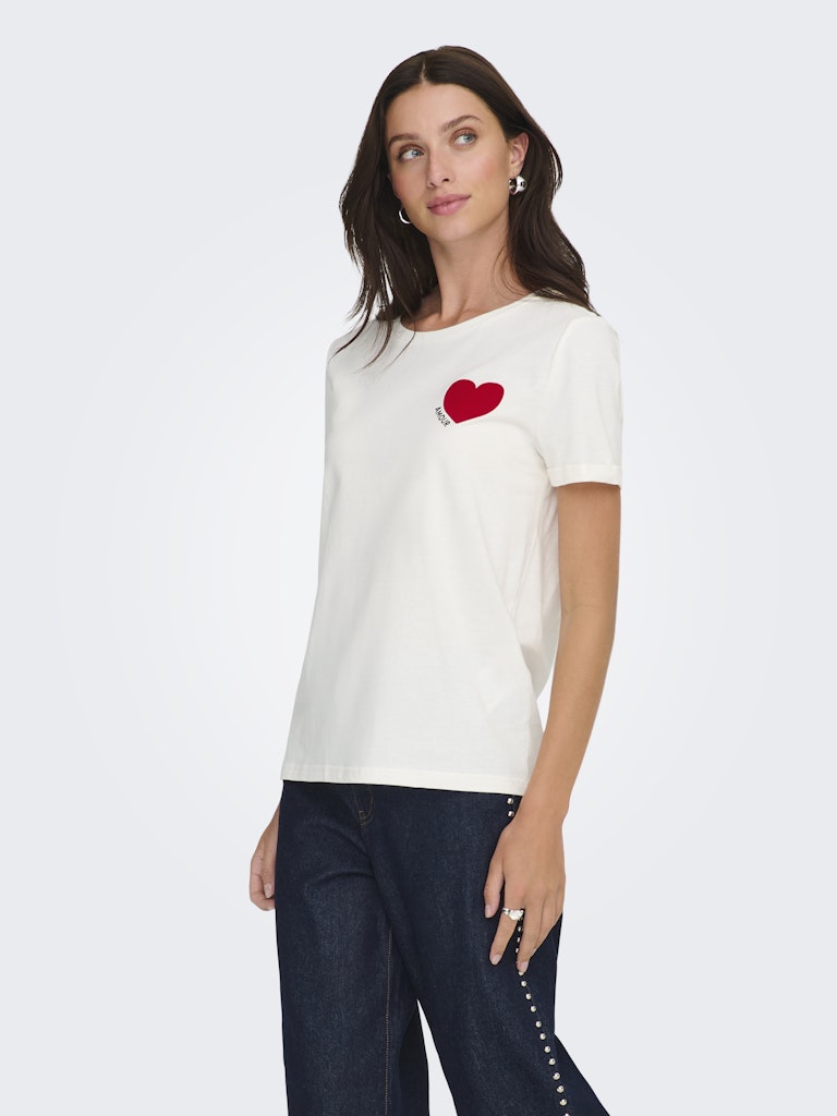 Onlvica S/s Fold Up Velvet Top Box Ccjrs - Off-white