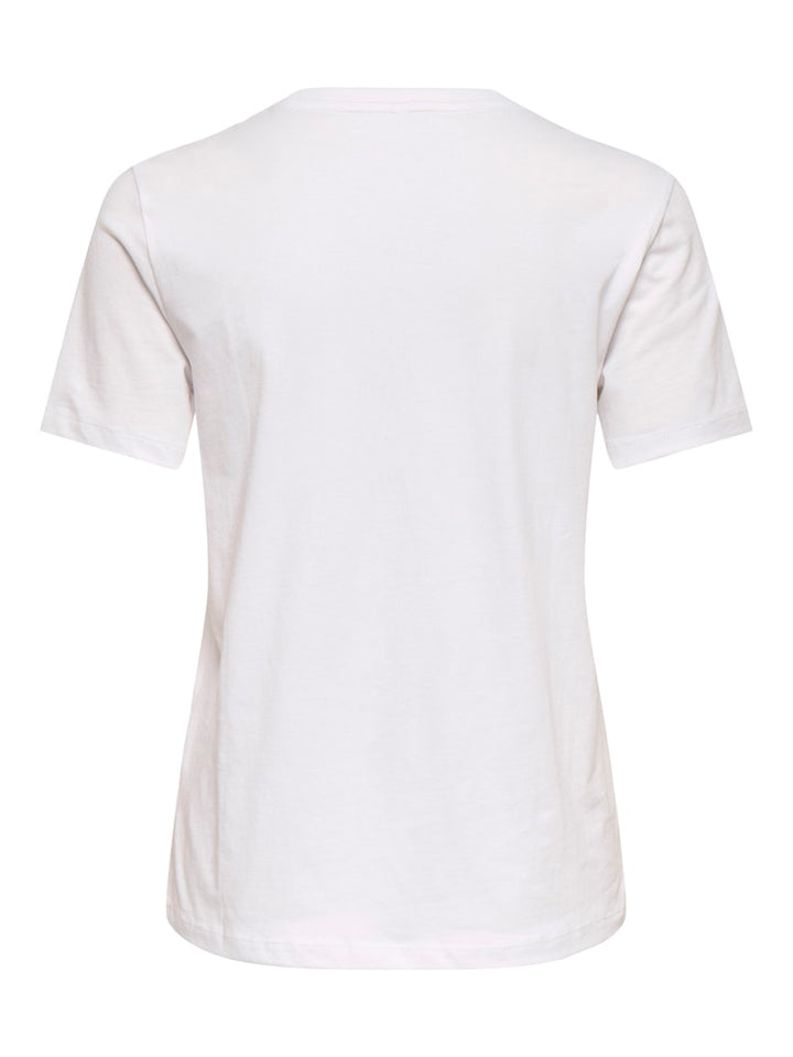 Onlkita Reg S/s Print Top Noos - Off-white