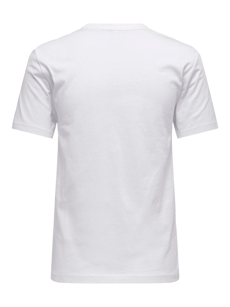 Onlkita Reg S/s Print Top Noos - Off-white