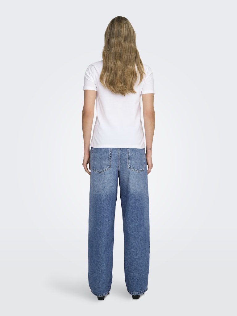 Onlkita Reg S/s Print Top Noos - Off-white