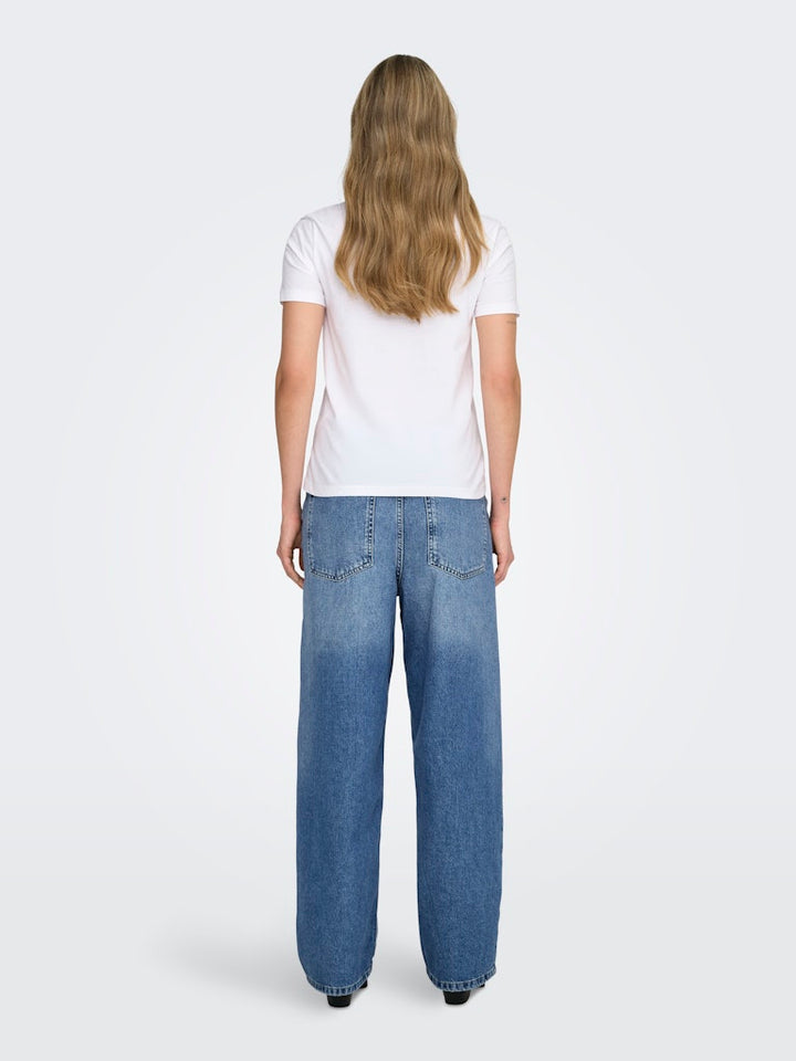 Onlkita Reg S/s Print Top Noos - Off-white