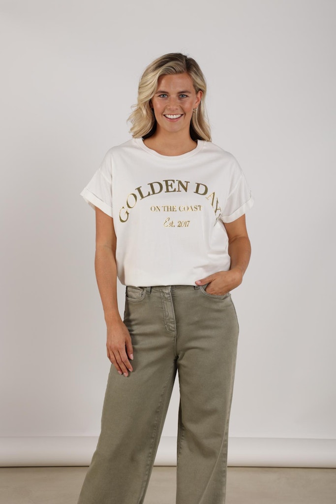 Sanne Shirt Golden Days - Off-white