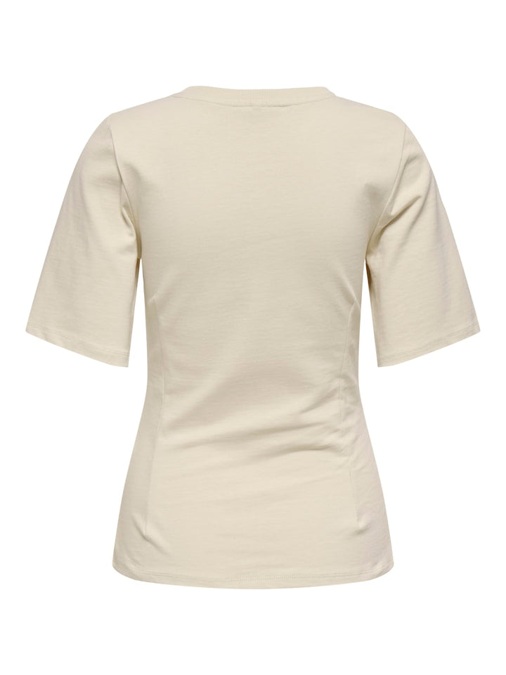 Onlmarie Life S/s Waist Top Jrs - Beige