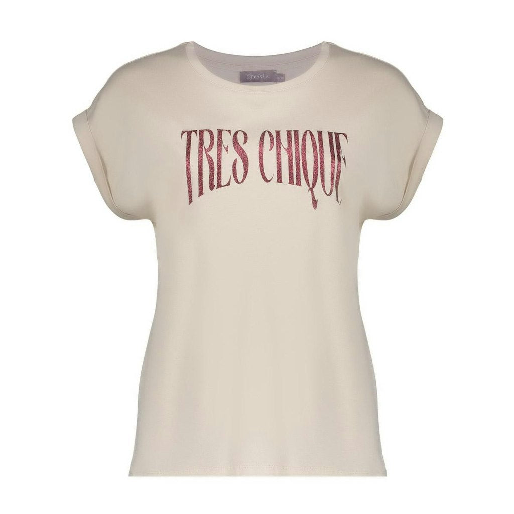 T-shirt ''tres Chique'' - Beige