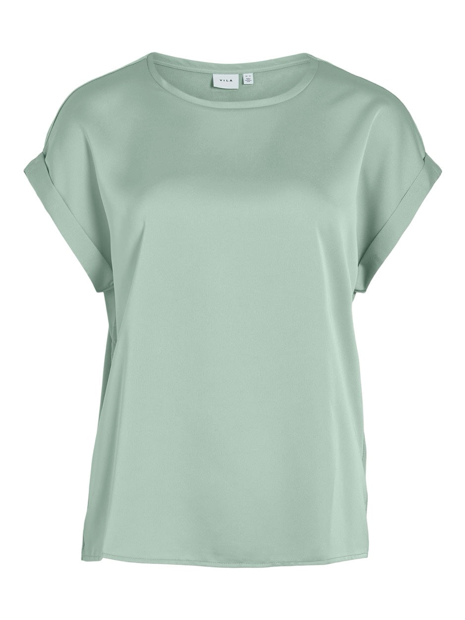 Viellette S/s Satin Top - Noos - Mint