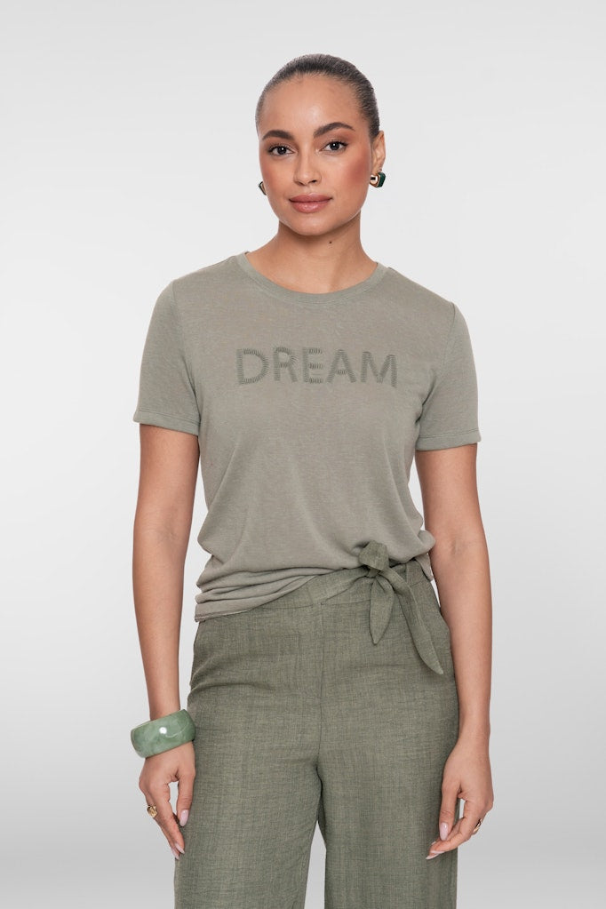 T-shirt ''dream'' - Olijf