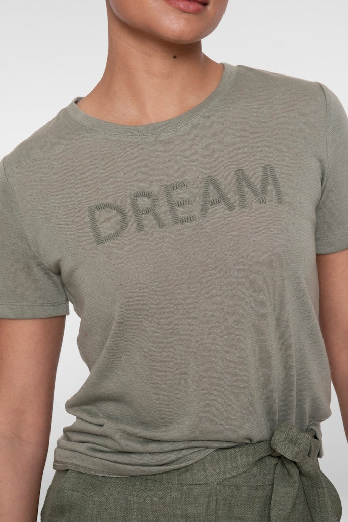 T-shirt ''dream'' - Olijf
