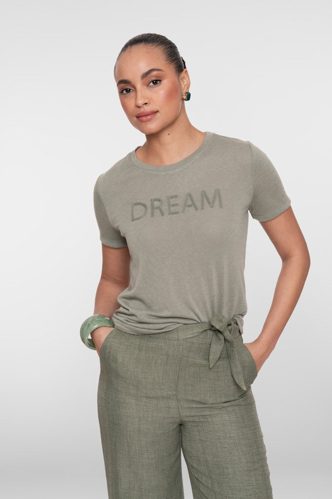 T-shirt ''dream'' - Olijf