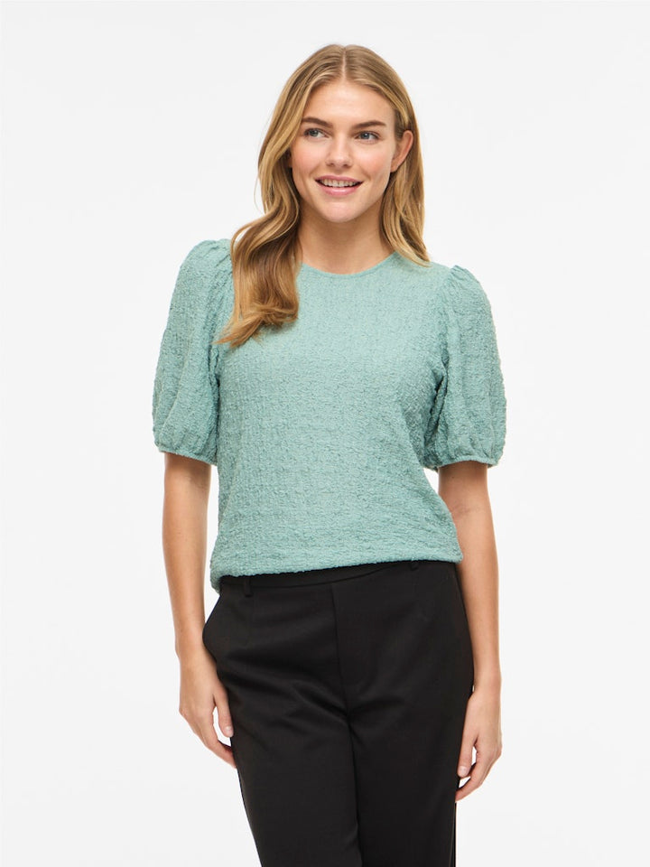 Vifall O-neck 2/4 Top - Noos - Oud Groen