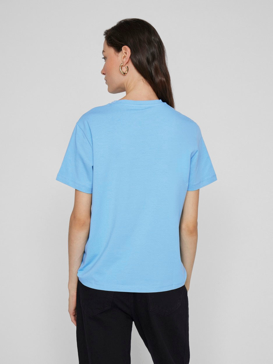 Vinora S/s Tshirt - Lichtblauw