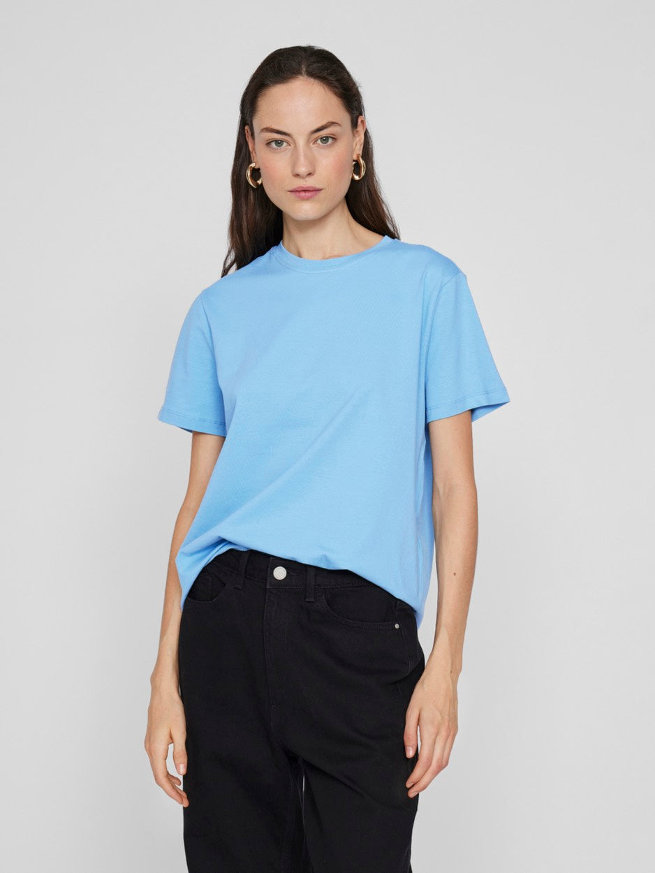 Vinora S/s Tshirt - Lichtblauw