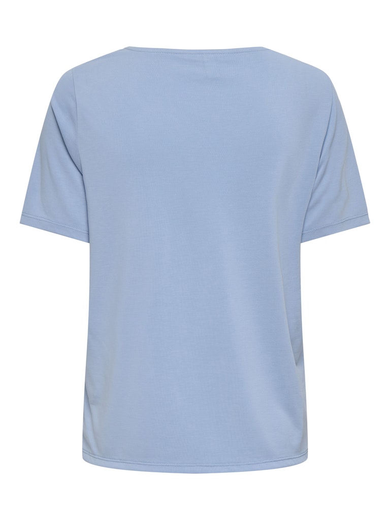 Onlfree Life S/s Split V-neck Top Jrs - Lichtblauw