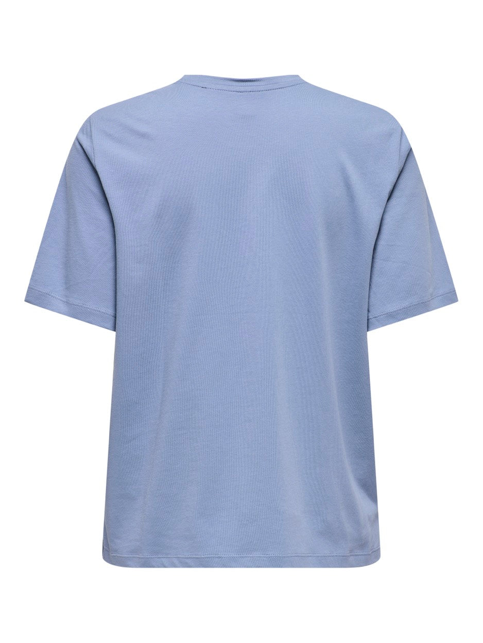 Onlmoody Life S/s Word Top Box Jrs - Rafblauw