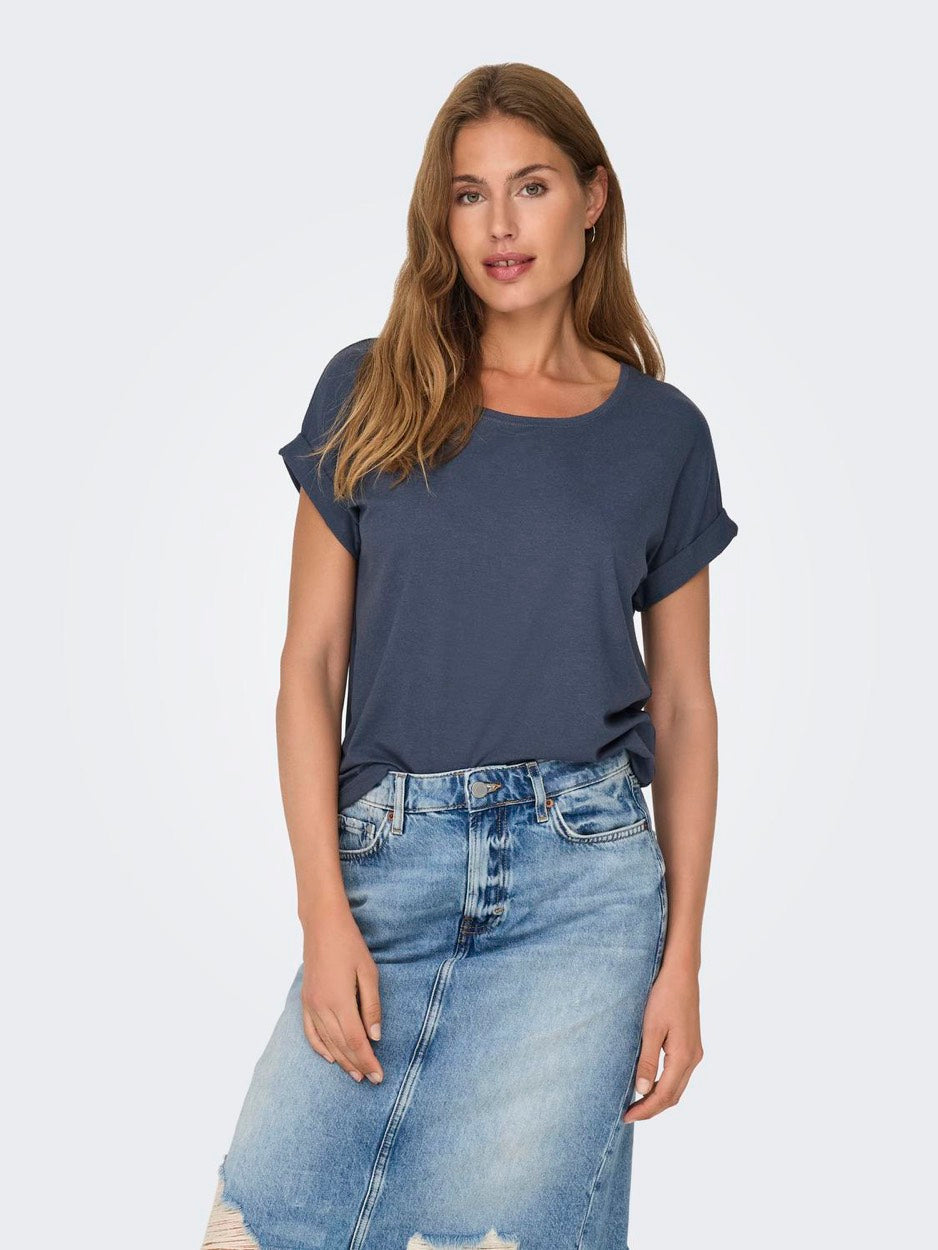 Onlmoster S/s O-neck Top Noos Jrs - Rafblauw