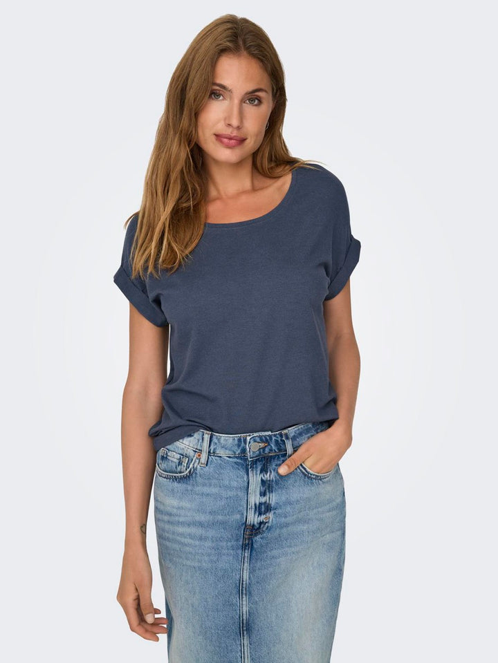 Onlmoster S/s O-neck Top Noos Jrs - Rafblauw