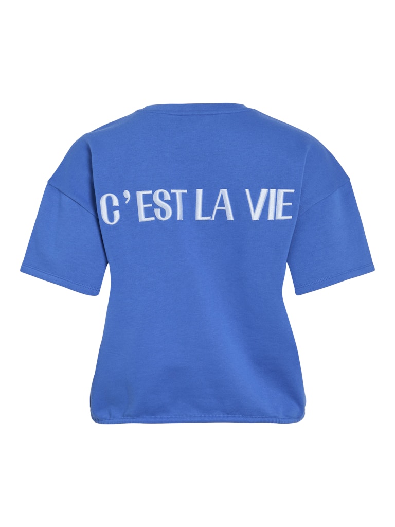 Vifranne Ss Sweat Top - Kobalt