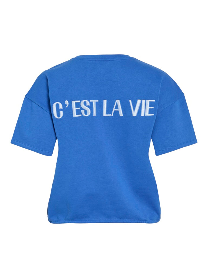 Vifranne Ss Sweat Top - Kobalt