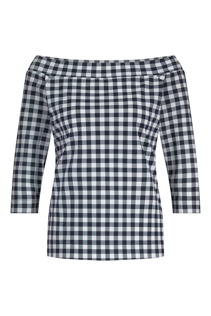 Dolly Check Top - Blauw Dessin