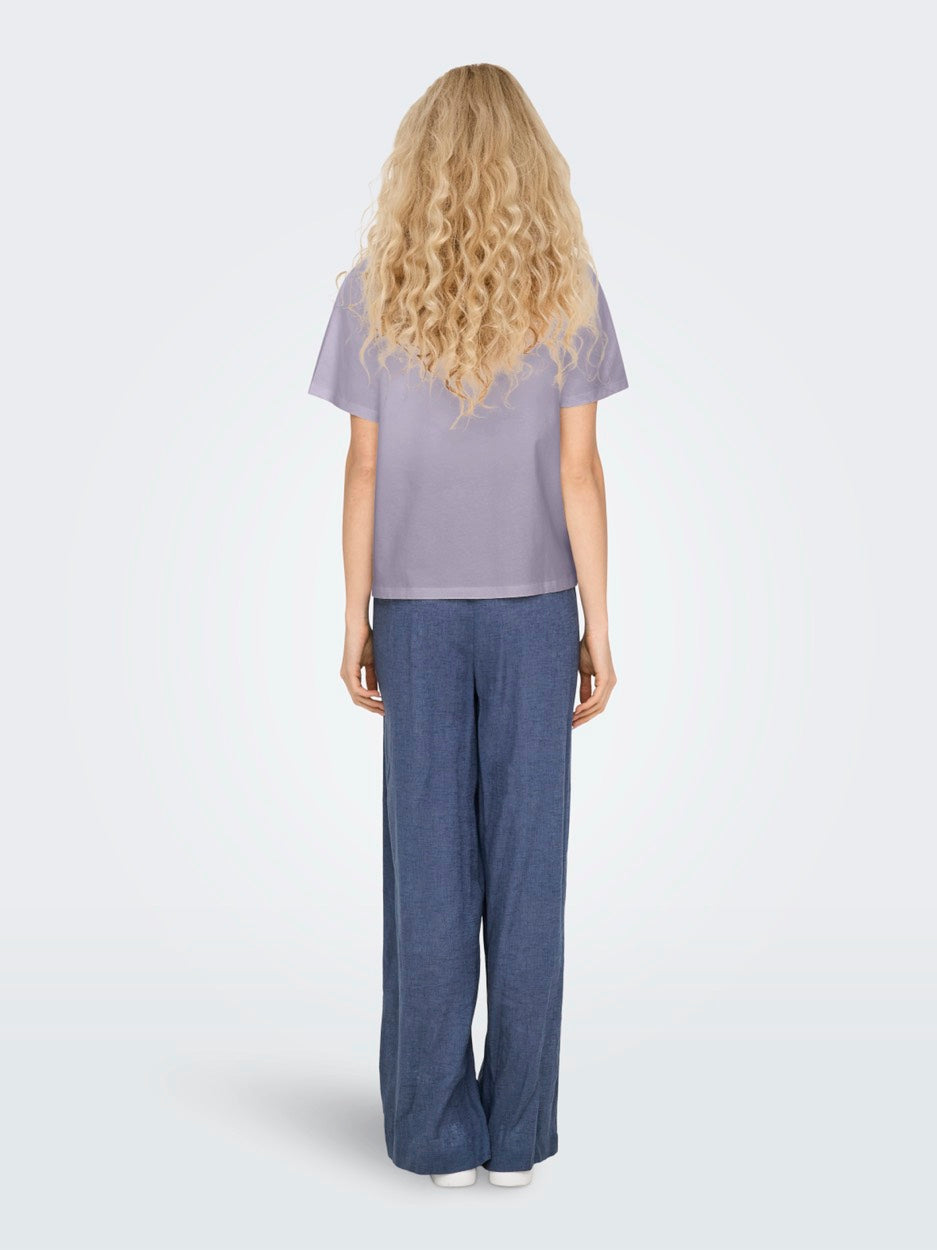 Jdycif Ss Broderie Anglaise Top - Lila