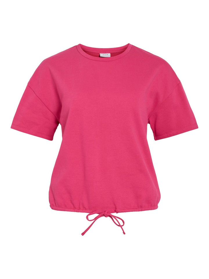 Vifranne Ss Sweat Top - Fuchsia