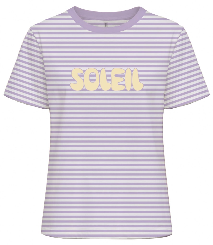 Onlamira S/s Reg Stripe Tee Cs Jrs - Paars Dessin