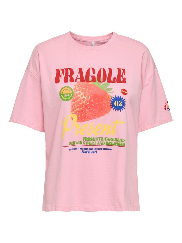 Onlbolette Life S/s Top Box Cc Jrs - Roze