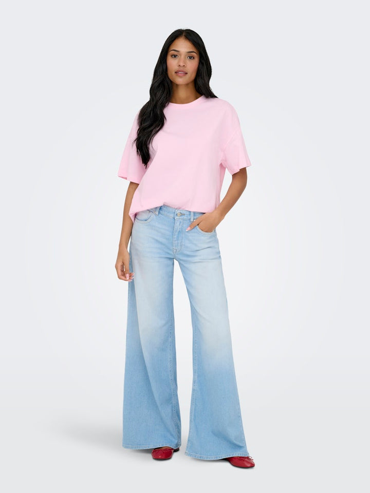 Jdycarla S/s Oversize T-shirt Jrs - Roze