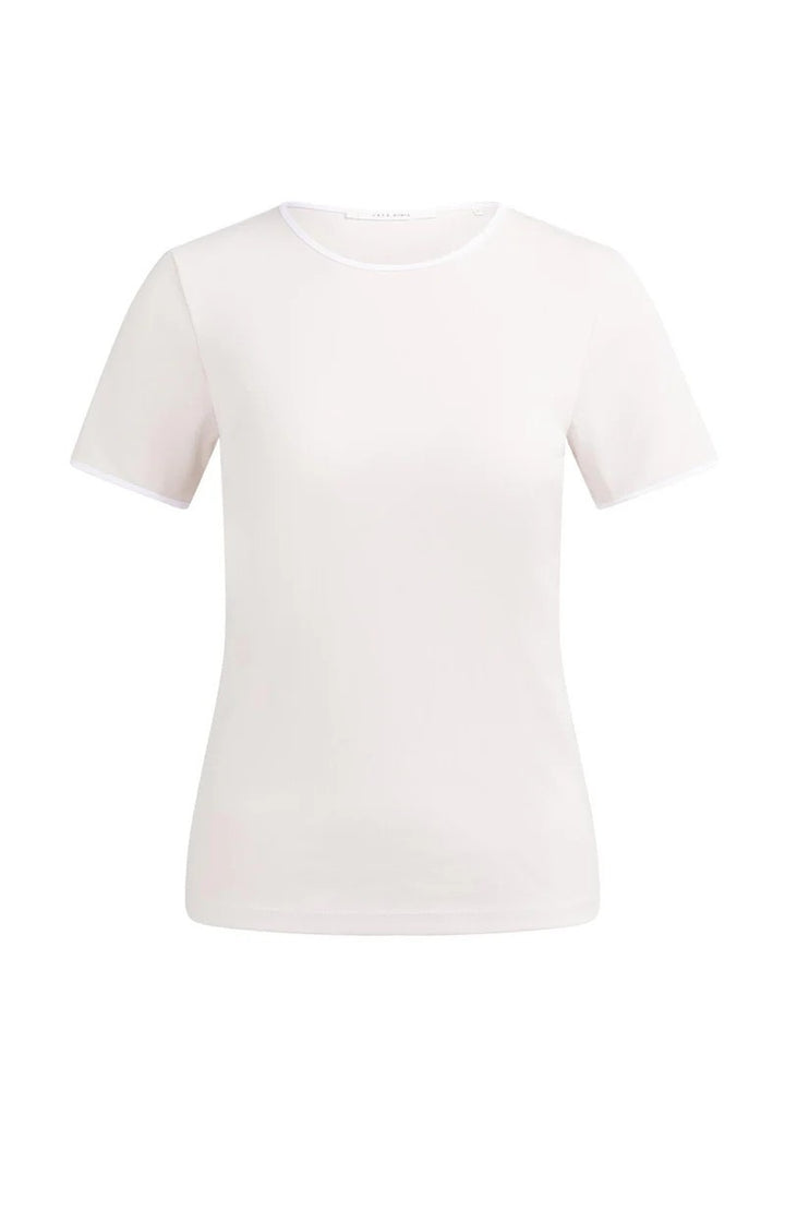 T-shirt Met Contrastbies - Licht Roze