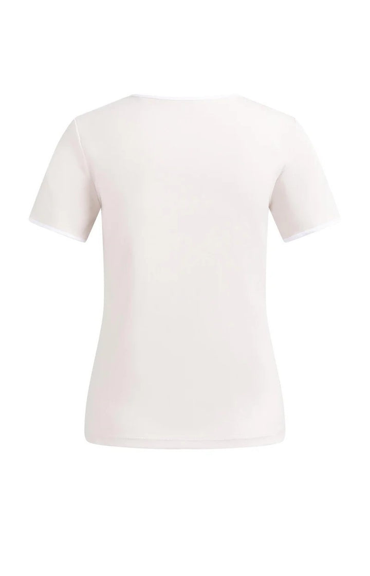 T-shirt Met Contrastbies - Licht Roze