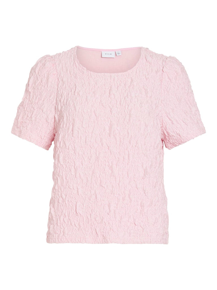 Visophia O-neck S/s Top/r - Licht Roze