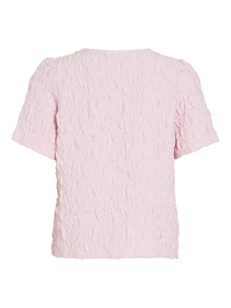 Visophia O-neck S/s Top/r - Licht Roze