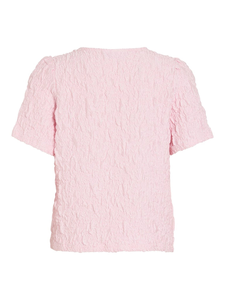 Visophia O-neck S/s Top/r - Licht Roze