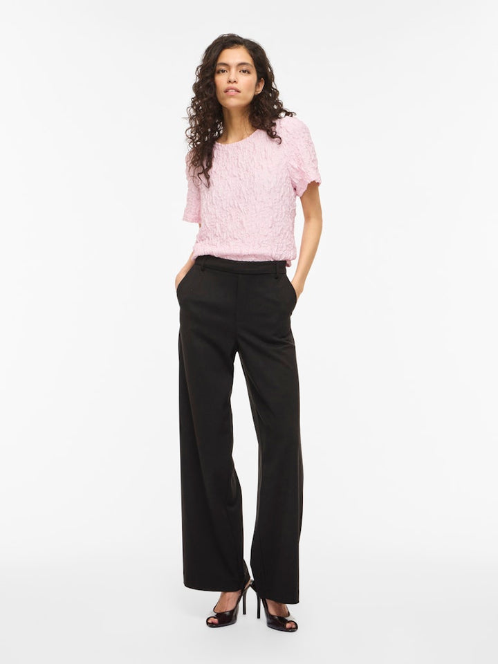 Visophia O-neck S/s Top/r - Licht Roze