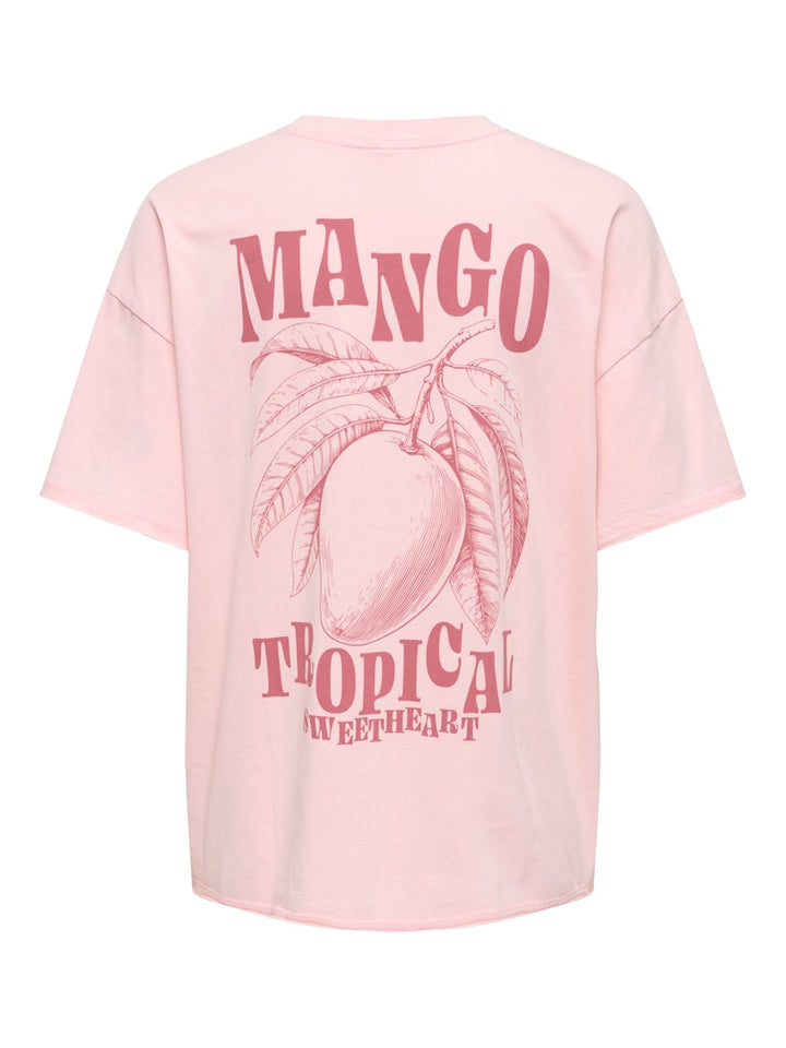 Onlkinna S/s Oversize Top Box Jrs - Licht Roze