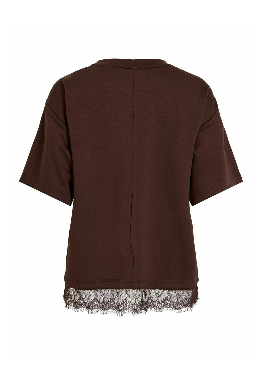 Vmsara Mette Lace Ss T-shirt - Bruin
