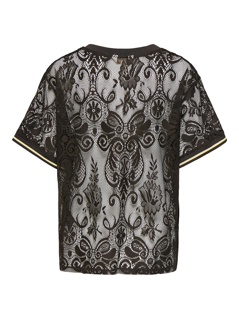 Onljules S/s V-neck Lace Top Wvn Ex - Bruin