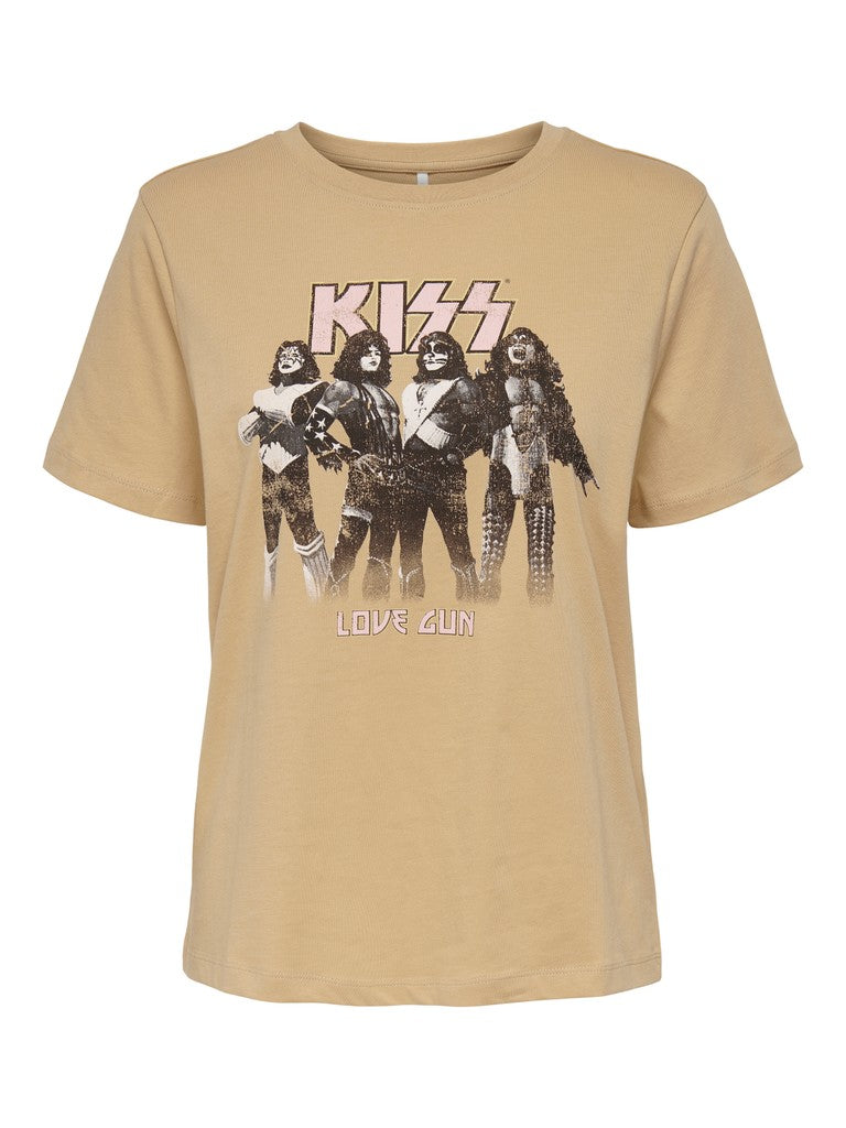 Onlkiss Ss T-shirt Cs Nn - Licht Bruin